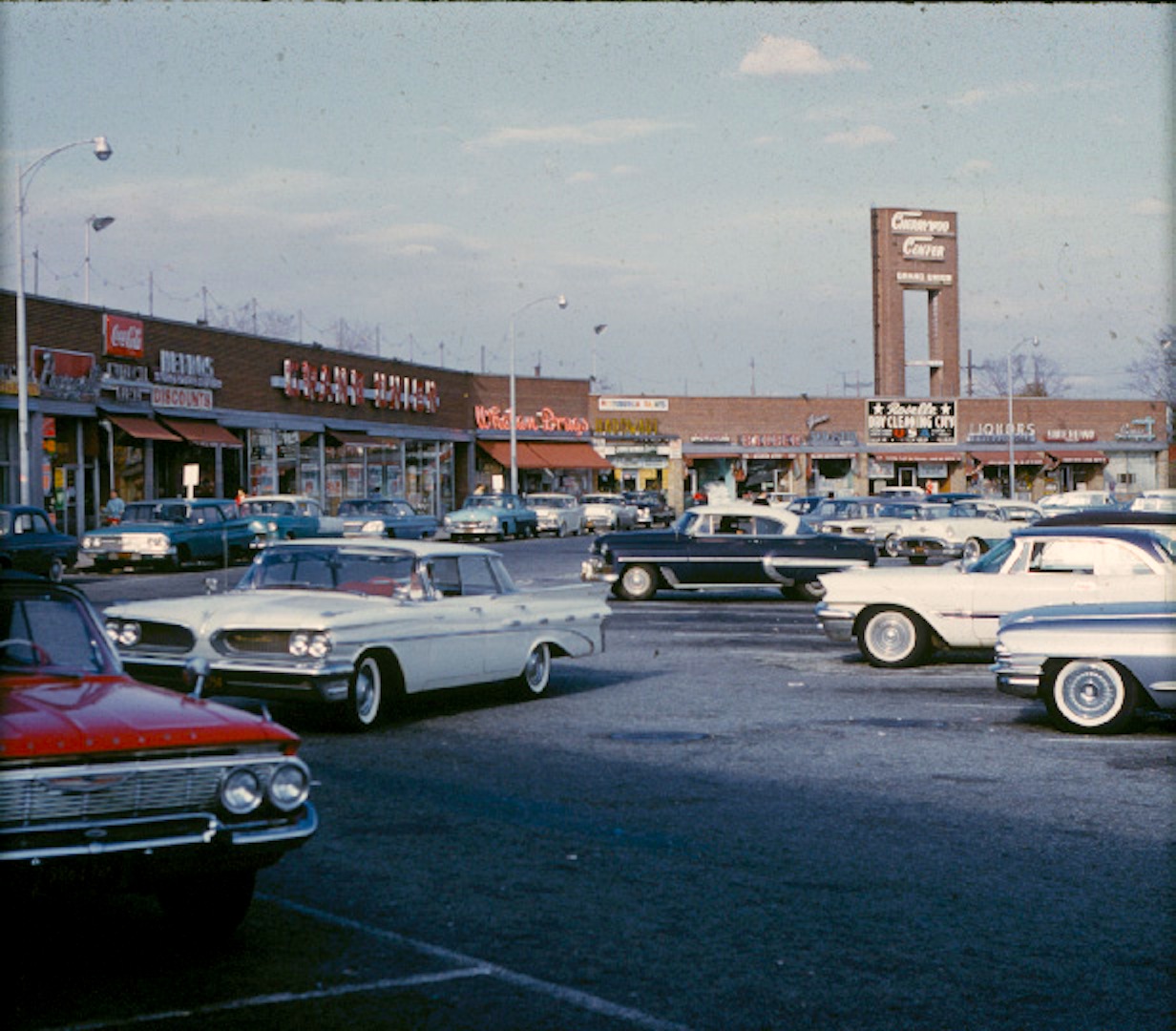 1960s Shopping Center Storefronts Vintage Postcard B